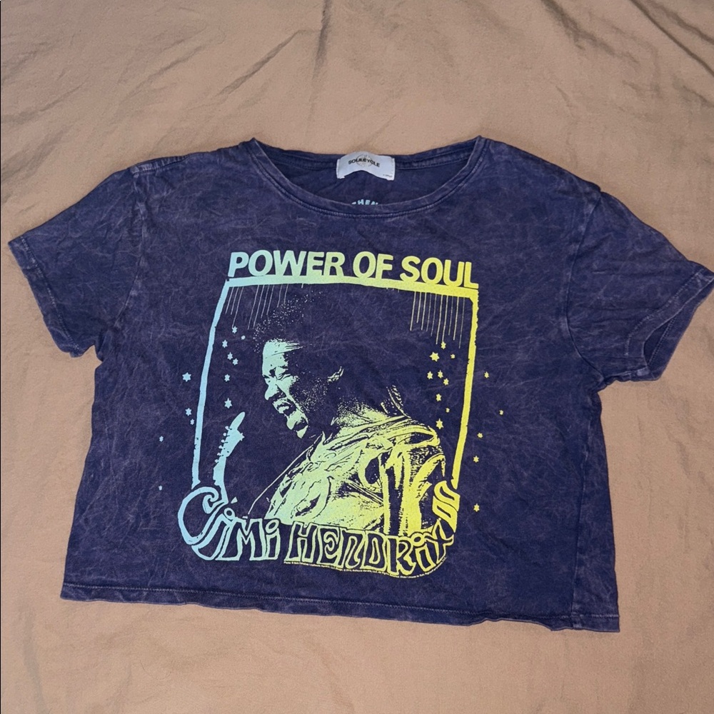 SoulCycle Purple Graphic Crop Tee